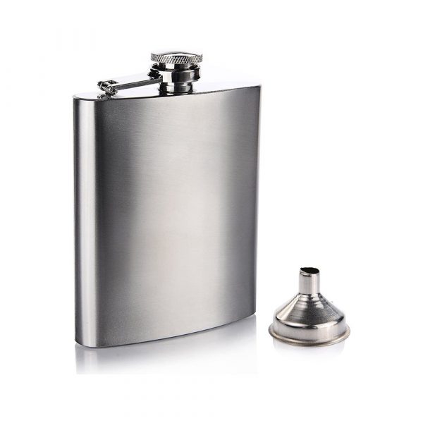 Fiaschetta Whisky 8oz acciaio inox con imbuto